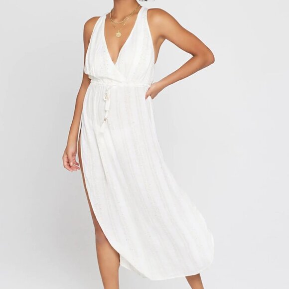 L*Space White Cream Swim Coverup - Picture 1 of 5